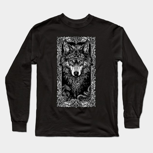 Black Wolf Long Sleeve T-Shirt by Esoteric Origins